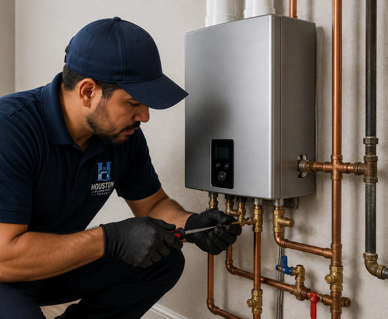 Professional water heater service in Houston