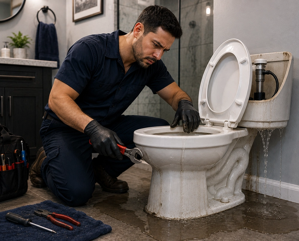 Toilet plumbing and leaks repair